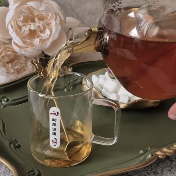 استکان و لیوان دسته دار چینی با کیفیت مارک deli دست 6 عددی