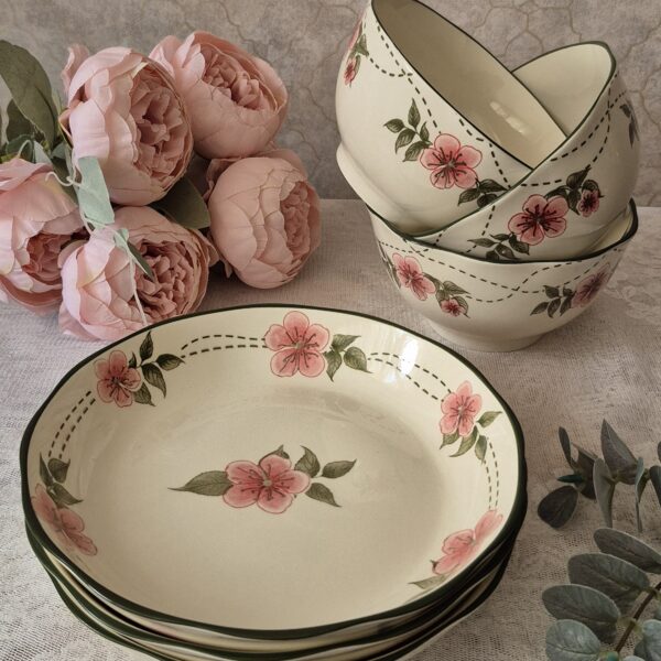 ظروف زیبای سرامیکی گلدار