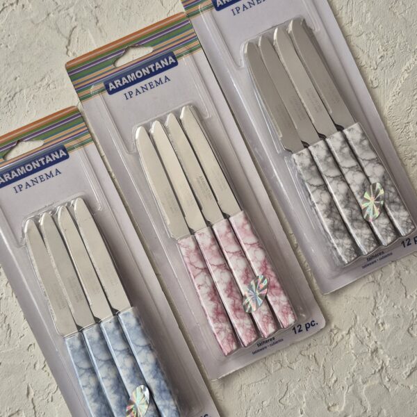 کارد اره ای رنگی دسته ماربل