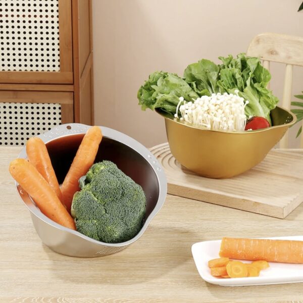 آبکش استیل طلایی