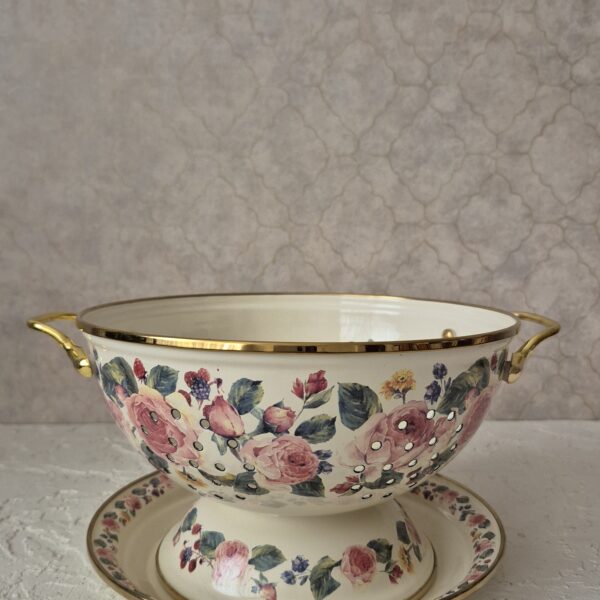 آبکش لعابی با سینی