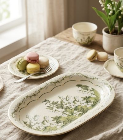 شیرینی خوری سرامیکی گل موگه